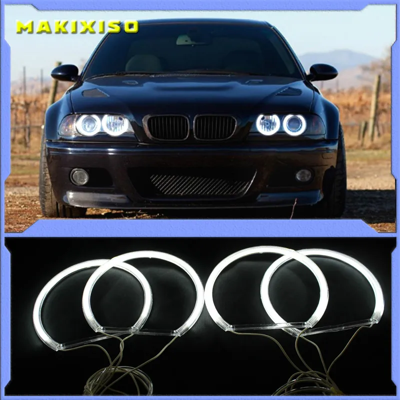 

CCFL Angel Eyes Kit Warm White Halo Ring For BMW E36 3 Series with Euro headlights 1992-1998 Demon Eye