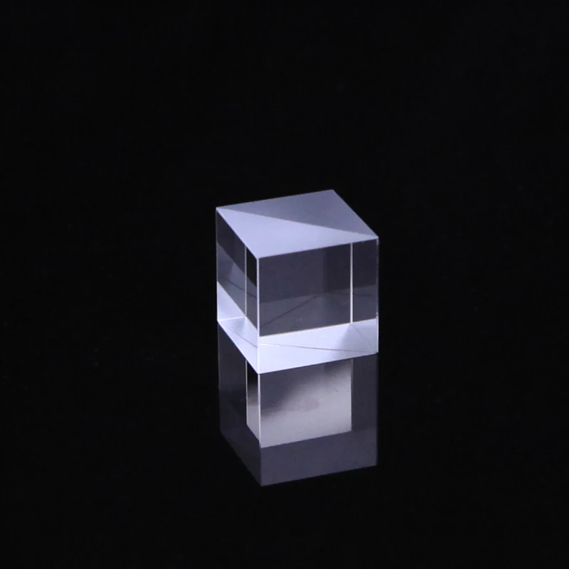 Beam Splitting Prism 15X15mm Optical Glass Spliter Cube Split Ratio 50%: 50%