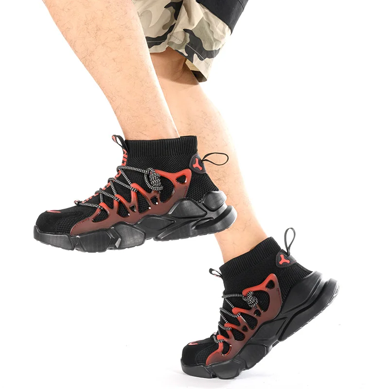 Indestructible Safety Work Shoes With Steel Toe Cap Breathable Outdoor Sports Boots Sneakers Security Construction Boots