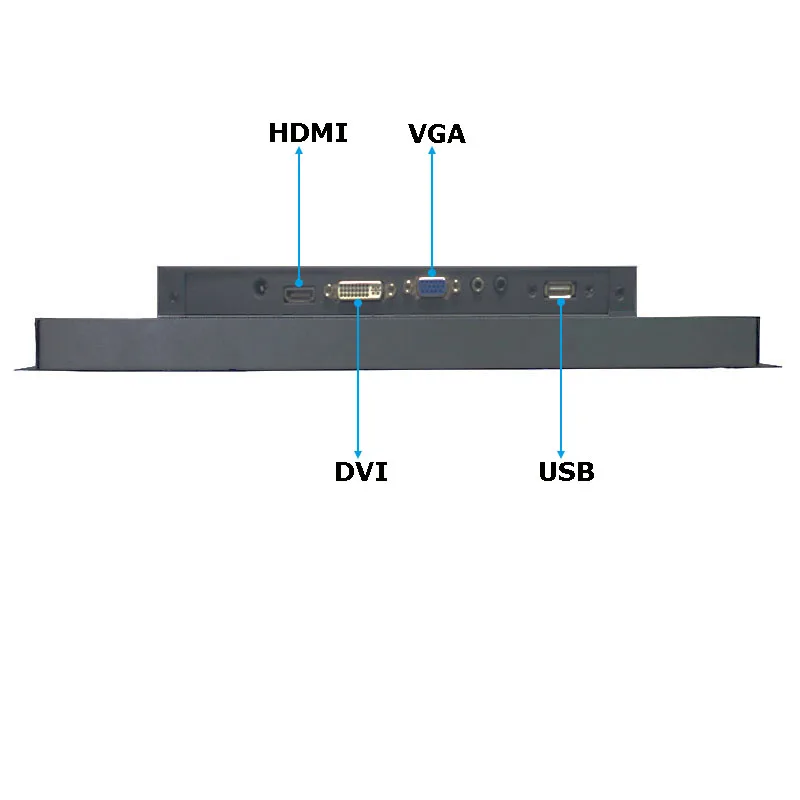 Imagem -04 - Caixa de Metal 1920x1080 215 Polegadas Monitor Lcd de Tela de Toque de Quadro Aberto para Industrial com Tela de Toque Resistiva Vga Hdmi Usb