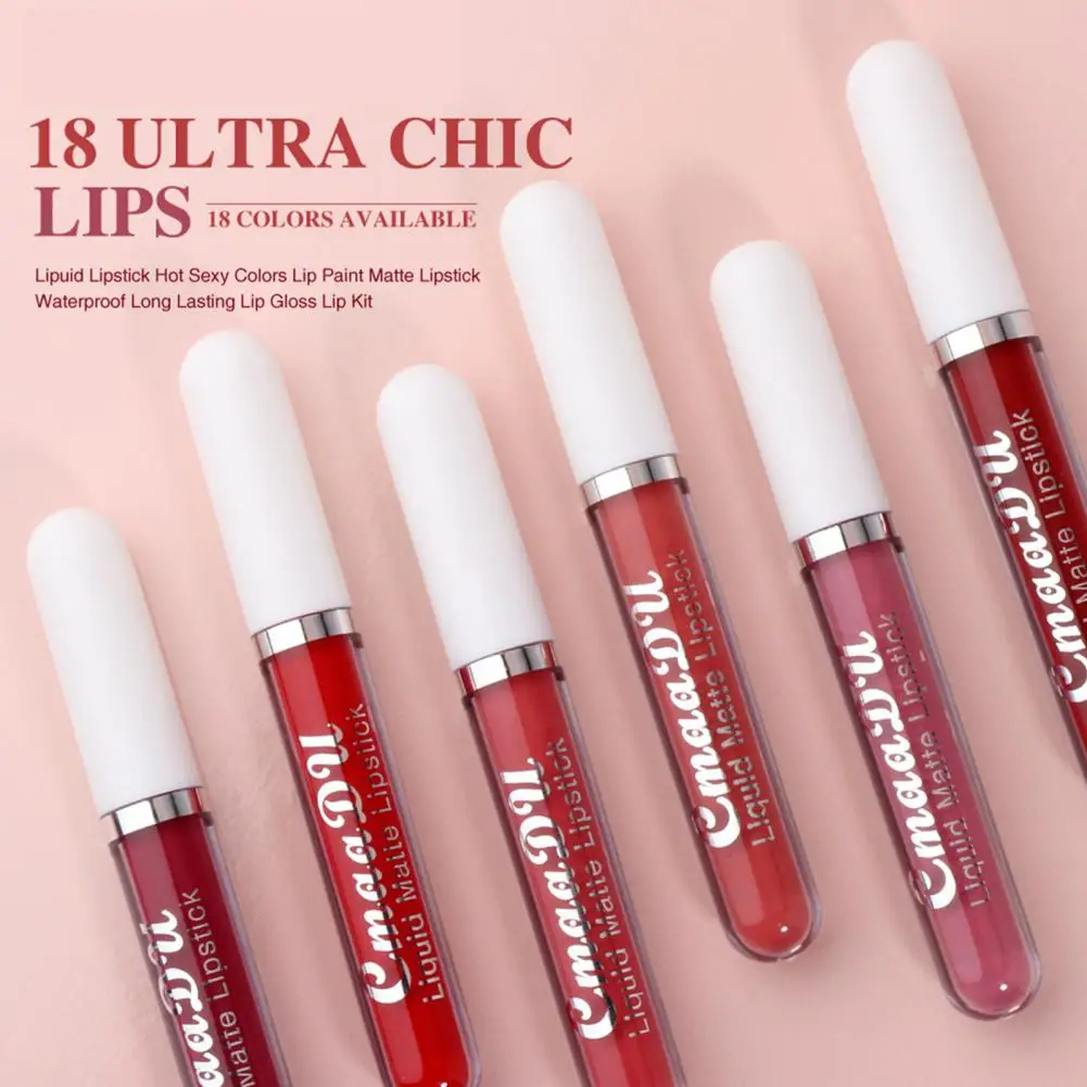 80% Hot Sale 2.5ml Lipstick Long Lasting Waterproof Matte Velvet Liquid Lip Glaze for Gifts