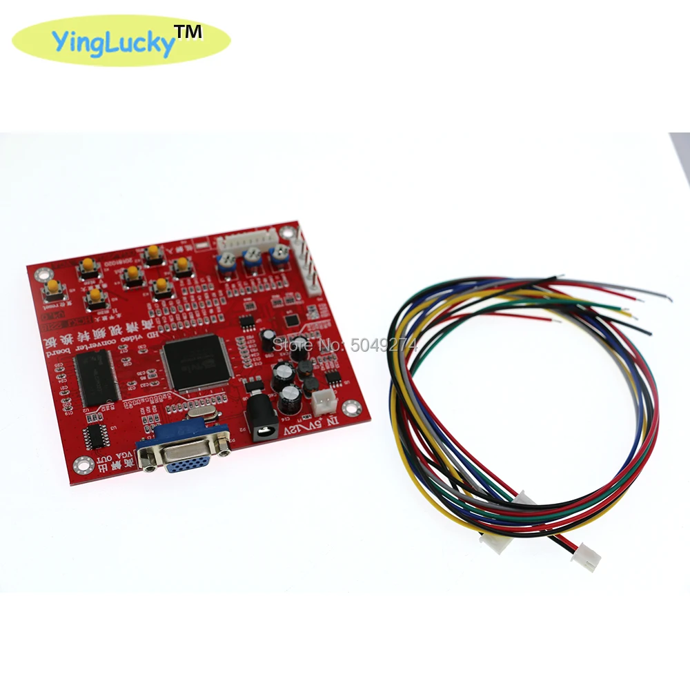 arcade game HD Red CGA to VGA CVBS Arcade board game video converter for LCD CRT Monitor PPD