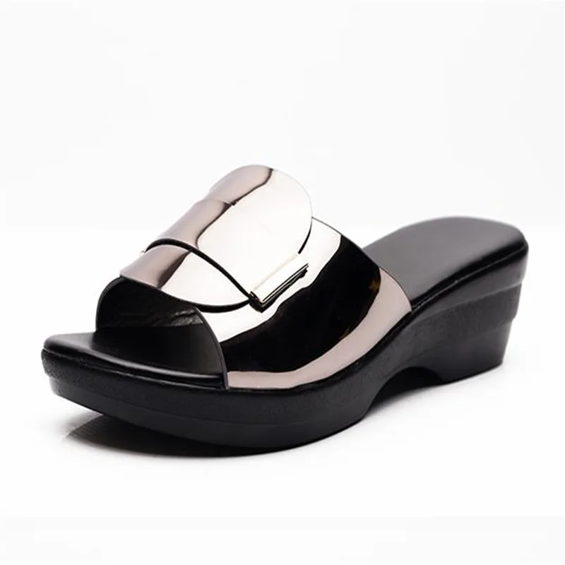 Women\'s Slippers Sandals Summer 4.5cm High Heels Women Shoes Woman Slippers Summer Sandals Casual Shoes