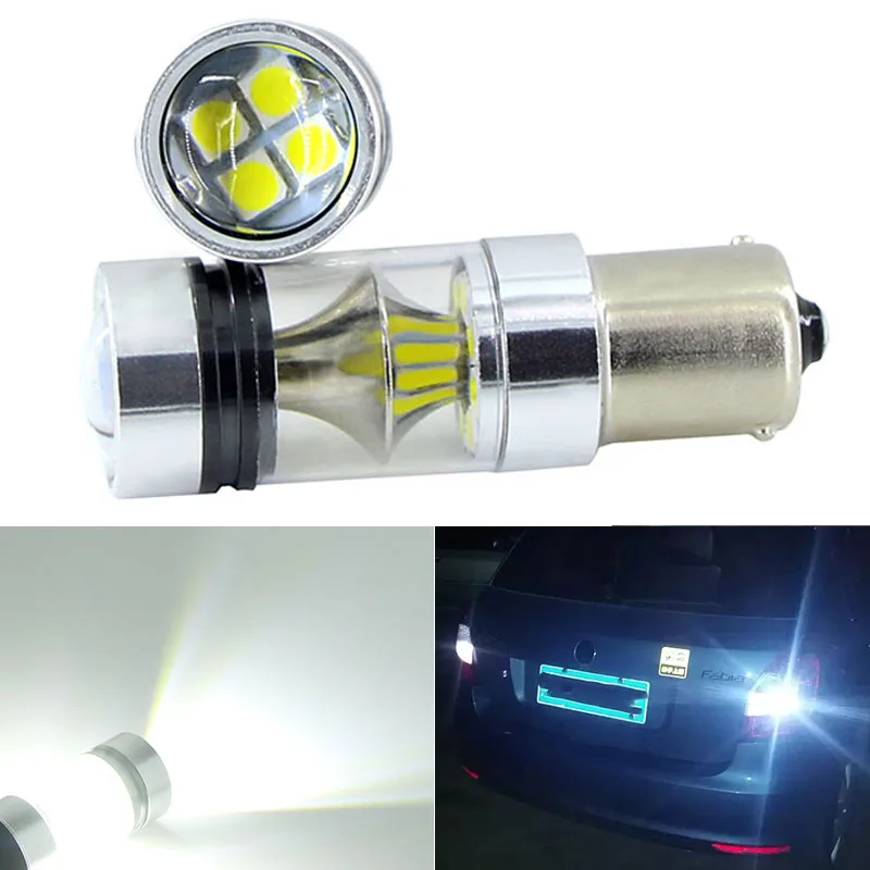 

2x Error Free 6000k 1200LM Canbus P21W 1156 BA15S Car LED Bulb Lamp For Skoda Superb Octavia 2 FL 1Z A5 2009 2010 2011 2012 2013