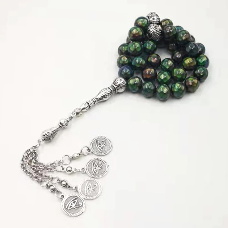 Tasbih Special Temperature discoloration Misbaha Muslim man's gift Natural Hematite 33prayer beads Islamic rosary