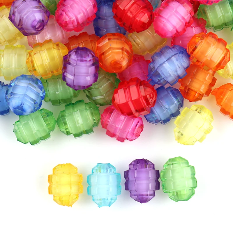 50pcs/Lot Acrylic Bucket Spaced Beads Candy irregular Beads For Jewelry Making DIY Kids Puzzle Handmade Charms Bracelet Earrings