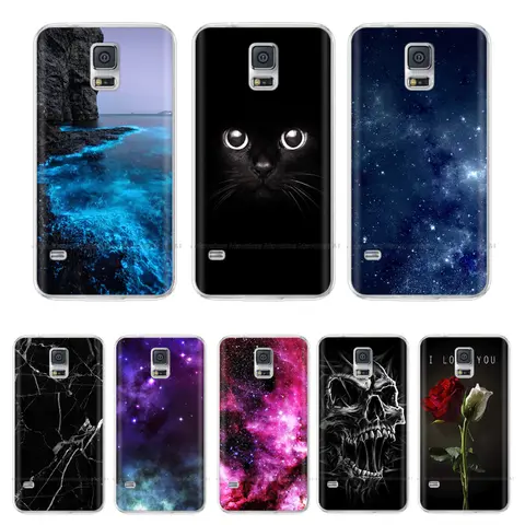 Cute Cover For Samsung S5 Case Soft Silicone TPU Back Cover Phone Cases For Samsung Galaxy S 5 GalaxyS5 S5 Mini S5mini coque
