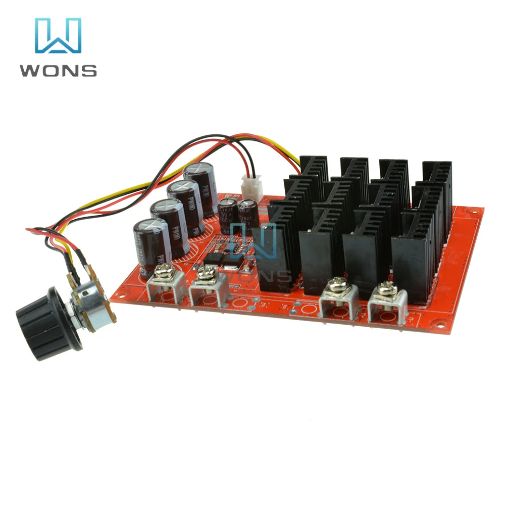 10-50V 60A DC Motor Speed Control Switch 3000W 60A 50V Speed Controller PWM Motor Speed Regulator for LED Light Emitting