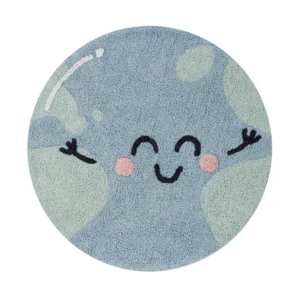 INS-Tapis rond nordique pour enfants, polymères de dessins animés pour bébé, tapis de jeu pour discuter des virus de jeu, accessoires de photographie pour nouveau-né, tapis de salon, nouveau