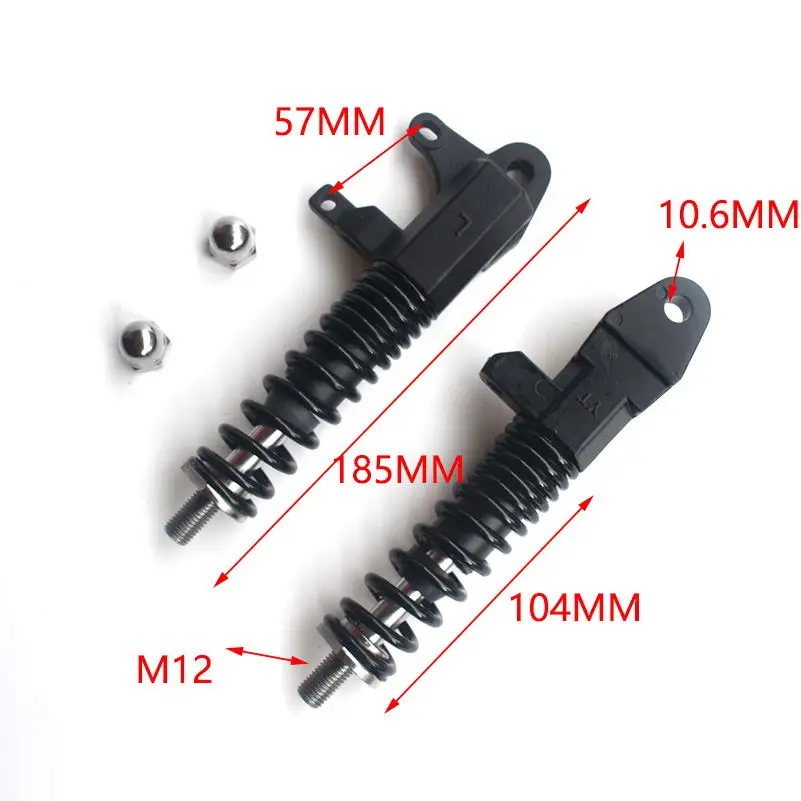 COOLRIDE 8 inches  Shock  Absorber 165 190 mm damper adjustable Rear Shocks for Downhill  Electric Scooter Motocycles