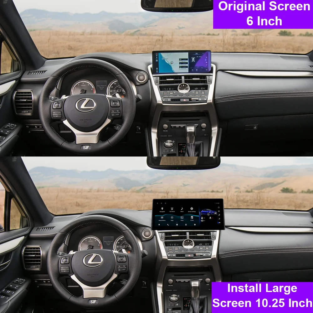 For Lexus NX 2018 10.25Inch Car Multimedia Video Player Android 11 Navigation GPS Carplay Auto 4G Stereo Radio DVD Receiver Dash