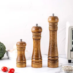 Rubber Wood Manual Salt Pepper Grinder BBQ Seasoning Grinder Spice Salt Mill Tools