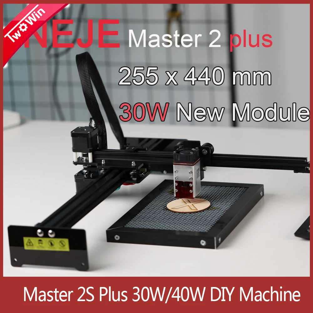 

NEJE Master 2S/3 Plus 30W CNC Laser Engraving Machine 255x440mm Engraver Laser Cutter-Lightburn-Bluetooth App Control Printer