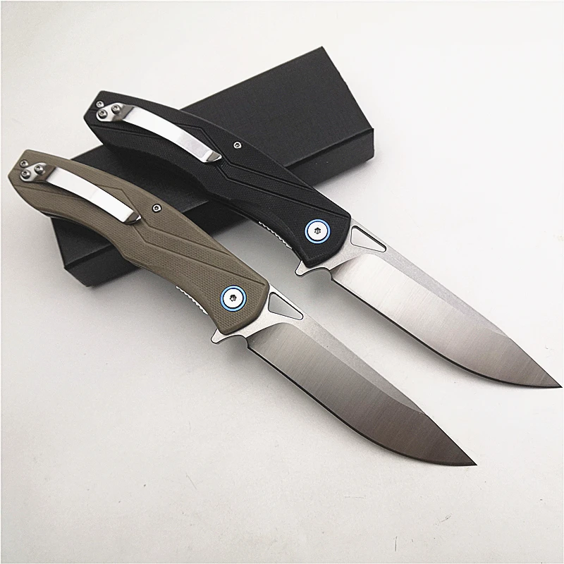 Kesiwo L-132 D2 Blade G10 Handle Flipper Open Outdoor Survival Camping Hunting Fishing EDC Pocket Folding Knife