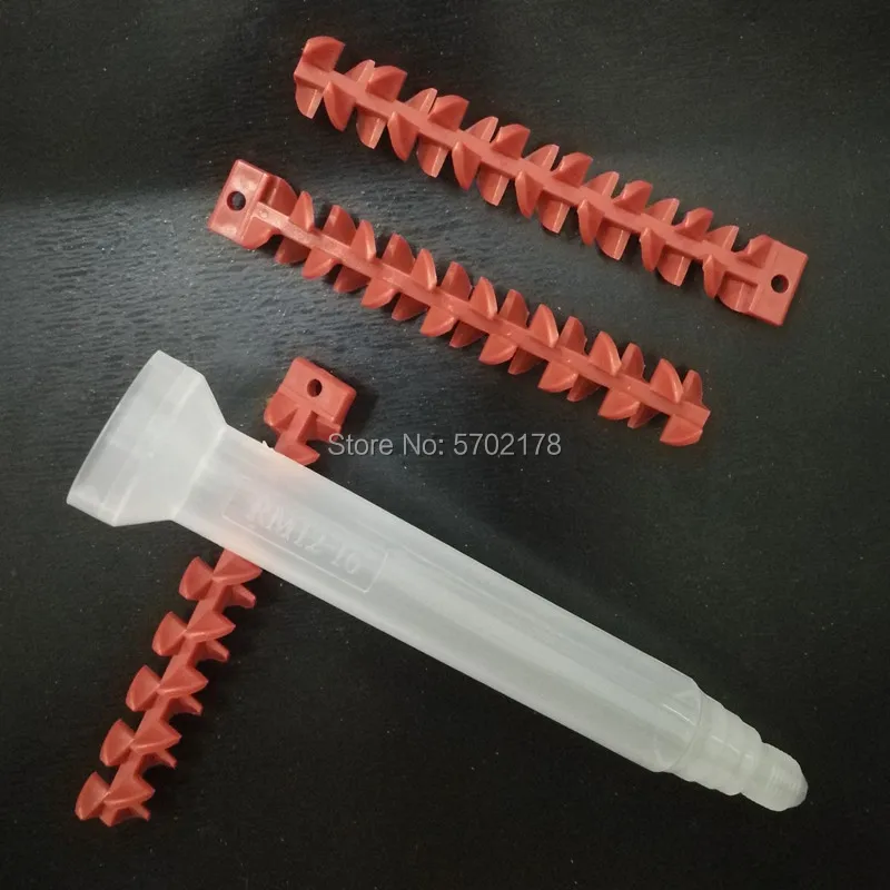 10pc/bag Adhesive Dynamic Mixing Nozzle AB Glue Quick Mixer RM12-16 Round Mixed Tube