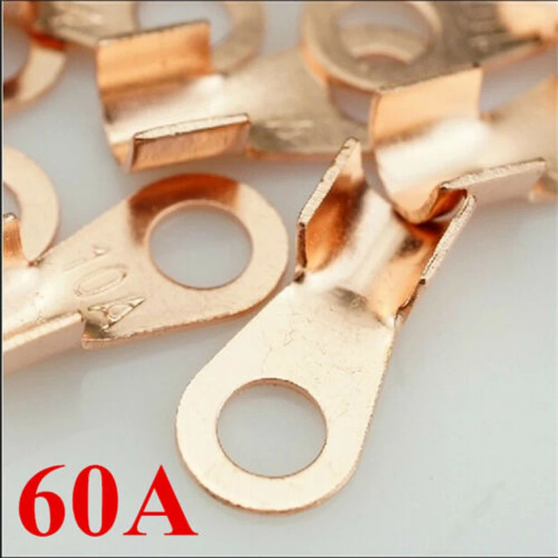 

10PCS Open Battery Lugs Terminal Crimp Joint Wire Cconnector Cable Lug Au 60A