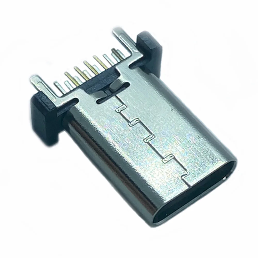15pcs/lot Mini USB Type C 16-Pin Female Socket Vertical / Horizontal  Jack Connector For Charging tail plug