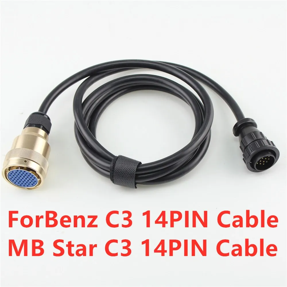 Acheheng For Benz MB Star C3 14PIN Cable OBD II 14 Pin connect Cable car diagnostic tool Star C3 Multiplexer Tool-Xentry Cable