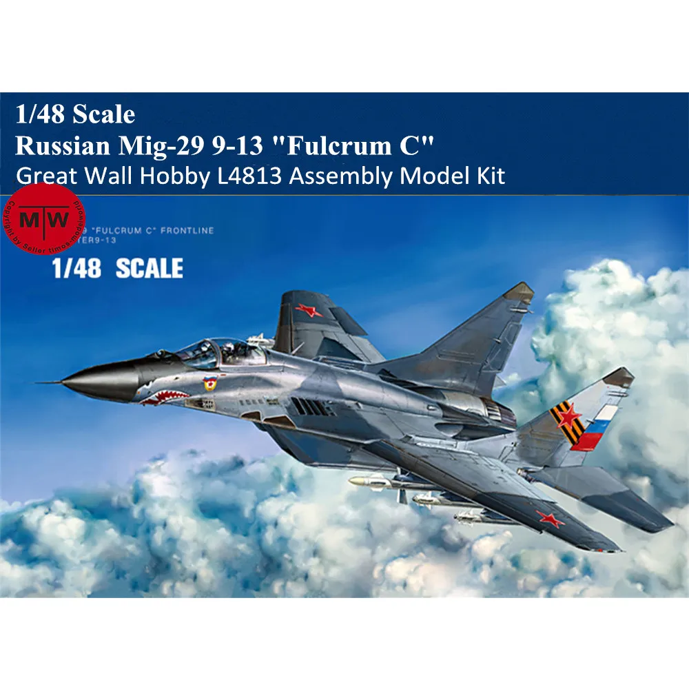 

Great Wall Hobby L4813 1/48 Scale Russian Mig-29 "Fulcrum C" 9-13 Fighter Military Plastic Assembly Model Kits