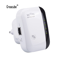 Creacube 300M WiFi Repeater Wireless WiFi Booster Wifi Range Extender Wi-Fi Long Signal Stronger Amplifier 2.4G WiFi Repiter