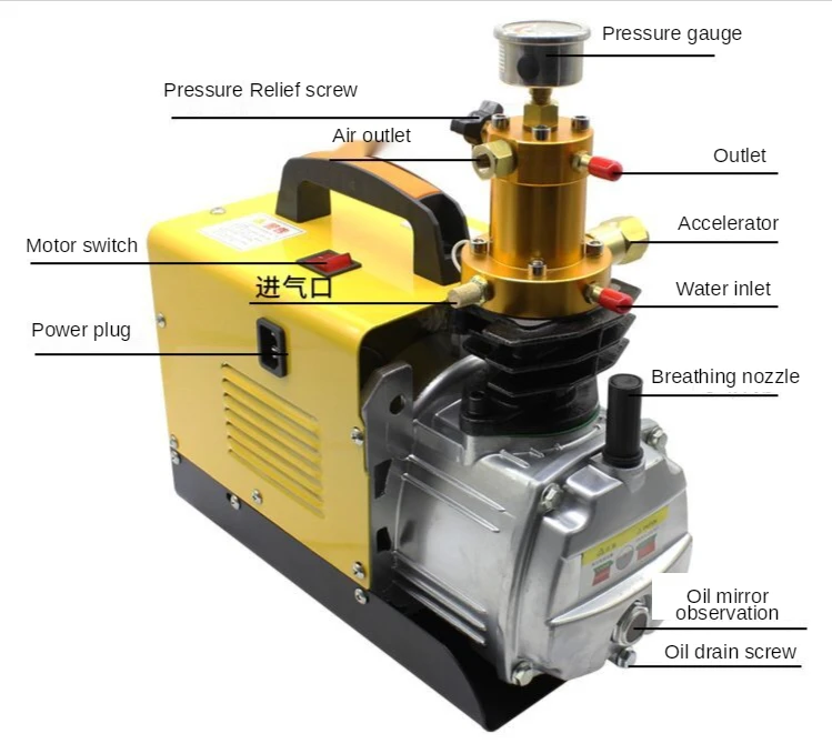 Air Compressor Electric High Pressure Pump for Pneumatic PCP Rifle Airgun Scuba Inflator