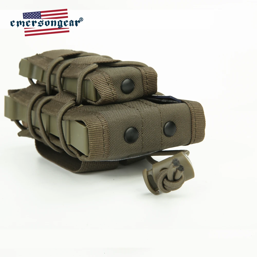 Emersongear Tactical Magazine Pouch Dual Decker MOLLE Open Top Rifle Pistol Mag Holder Hunting Airsoft Combat GearTraining Nylon