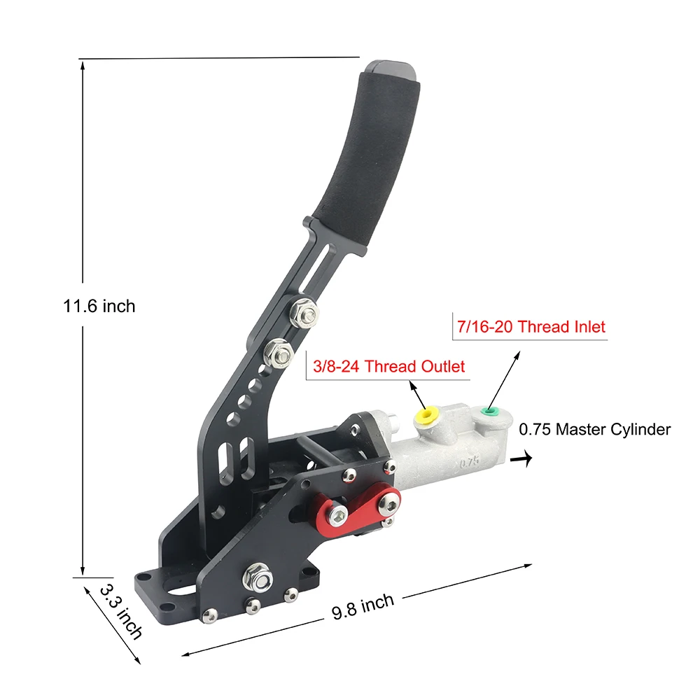 Universal E-brake Drift Race Hand Brake Black Long Vertical Hydraulic Handbrake Hydro Applicable For Toyota Honda