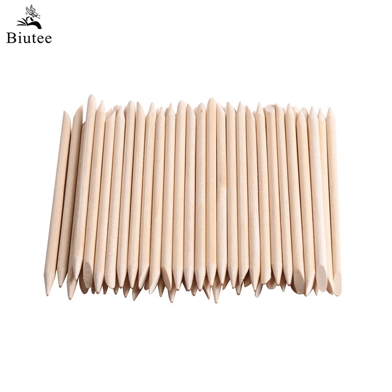 

Biutee 50pcs Nail Art Wood Sticks for Cuticle Pusher Cuticle Remove Tool Fork for Nails Pedicure Manicures Tools 10/20/30Pcs/Set