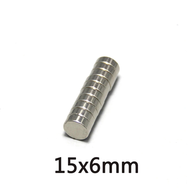 5/10/15pcs 15x6 mm Small Magnets 15mmx6mm N35 circular Neodymium Magnet Dia 15x6mm Permanent NdFeB Magnet 15*6 mm Disc magnet