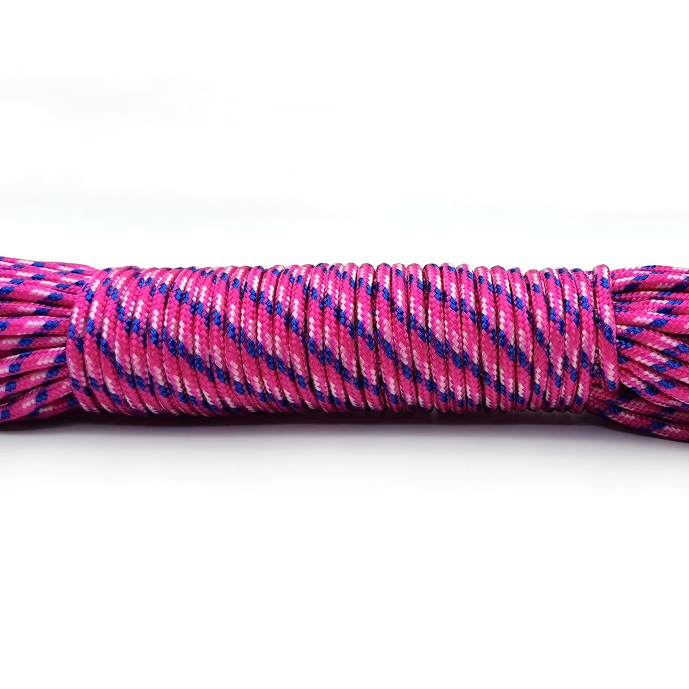 Cuerda de paracaídas para escalada, equipo de supervivencia, pulsera de Paracord, cordones de máscara, pulsera de Paracord, 328 pies, 3mm