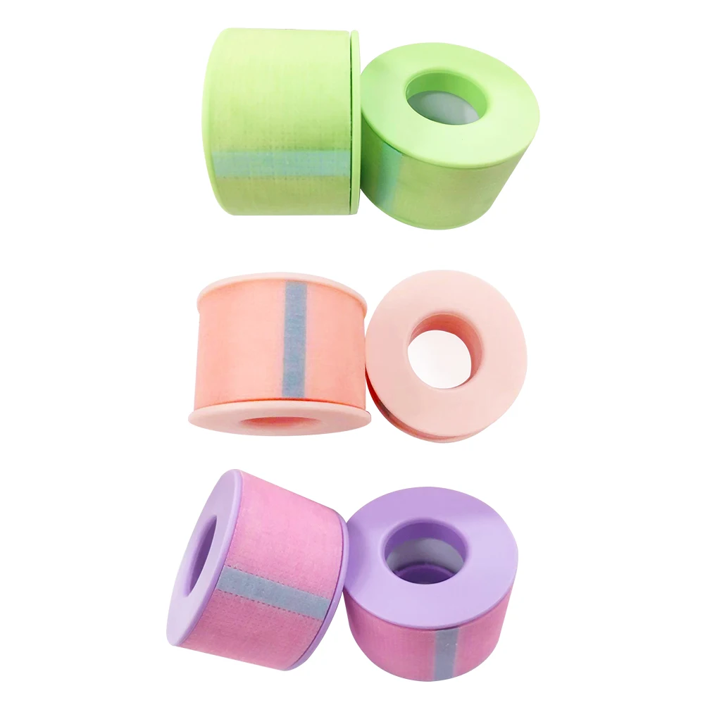 2/8/24 rolls Breathable Non-Woven Color Eyelash Micropore Silicone Tapes Eyelash Extensions Supplies Eyelash Patches Glue Tools