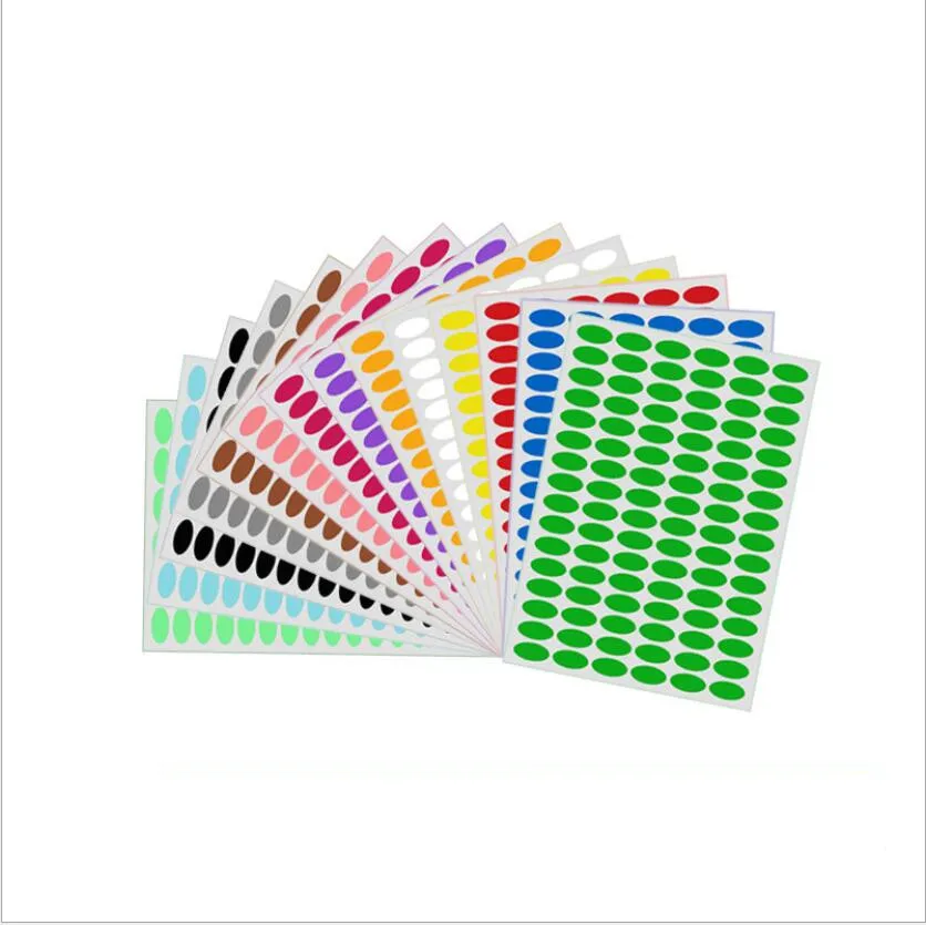 

5 sheets 3x1.5cm Oval Label Stickers A4 Size Paper Sheet Glass Sticker Barcode Scanning Sticker