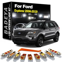 BADEYA Canbus For Ford Explorer 2006-2013 2014 2015 2016 2017 2018 2019 LED Interior Map Dome Trunk Light Kit Car Accessories