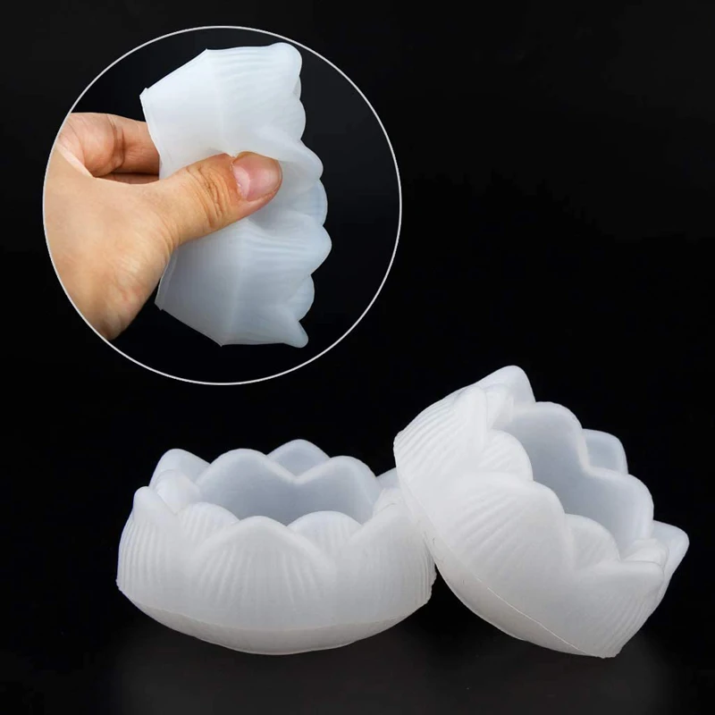 Moldes de resina epóxi de flor de lótus bamala, formas para diy, caixa de armazenamento de joias, vaso de flores, presentes de natal