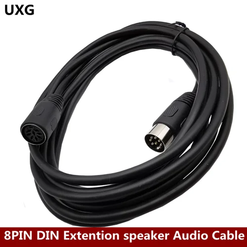Imagen 1 del producto Cable de Audio para altavoz, 8 pines, extensión DIN macho a hembra, 8 pines a 8 pines, 0,5 m, 1,5 m, 3m