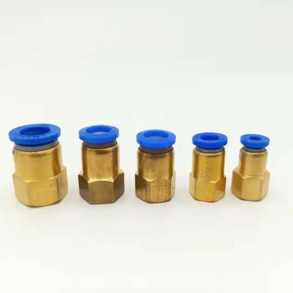 Pneumatic element Quick straight Tube quickly inserts Pure Copper Internal Thread PCF12-01 PCF12-02 PCF12-03 PCF12-04