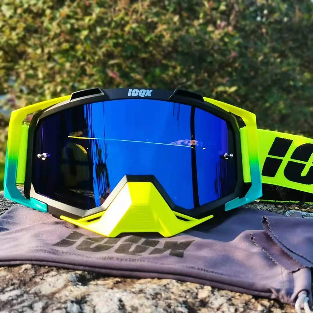 Marque IOQX lunettes de moto de descente lunettes de saleté Protection UV anti-poussière coupe-vent lunettes de Motocross MX ATV Ski hors route Gafa