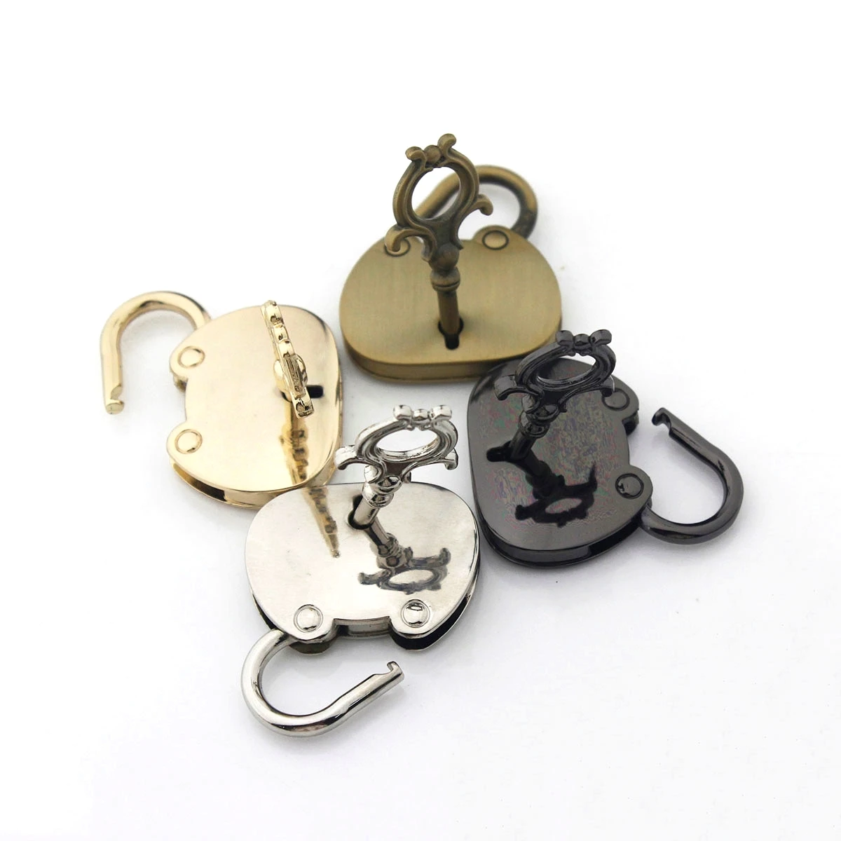 1pcs Fashion Metal Decoration Lock Mini Vintage Padlock Bag Suitcase Luggage Box Key Lock With Key DIY Hardware Accessories