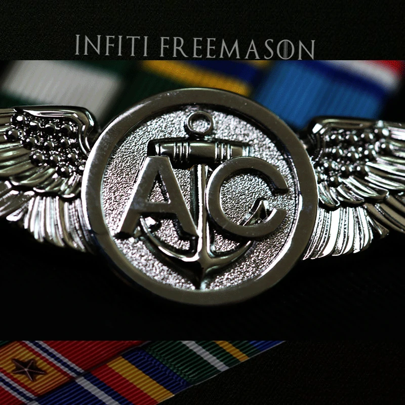 AC Flight Chapter Military Fan Metal Badge Service Chapter Military Medal Epaulette Unit Chapter USNAVY Cap badge