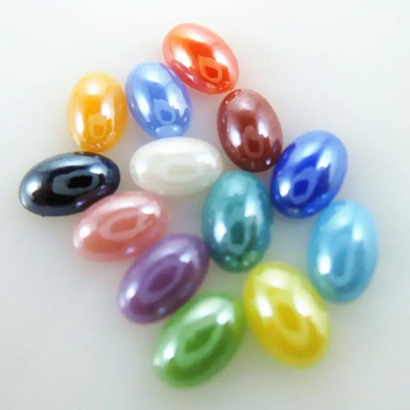 9*14 6*8 8*10 4*6MM misto bombato Flatback mezzo vetro ceramica ovale ellisse lucido Cabochon tallone per fai da te gioielli del telefono che fanno