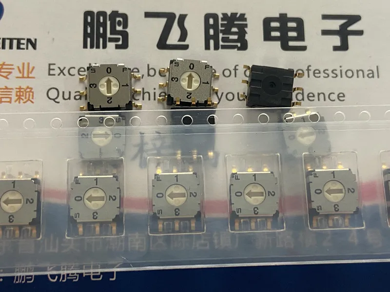 1Pcs Japan Copal CS-7-14TB 0-3/4-Bit Draaicodeerschakelaar 3: 3-Pin Positieve Code Smd 6-Pin Vergulde Voeten Volume 7*7