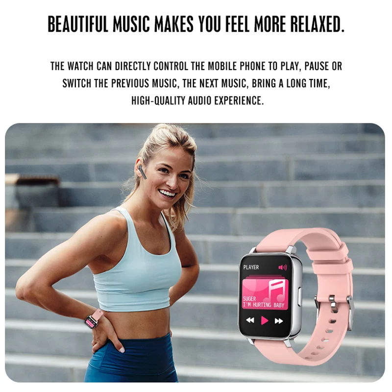 Inteligentny zegarek dla mężczyzn Full Touch 1.69 cala Fitness Tracker IP67 wodoodporny kobiety GTS 2 Sport Smartwatch dla telefonu Xiaomi