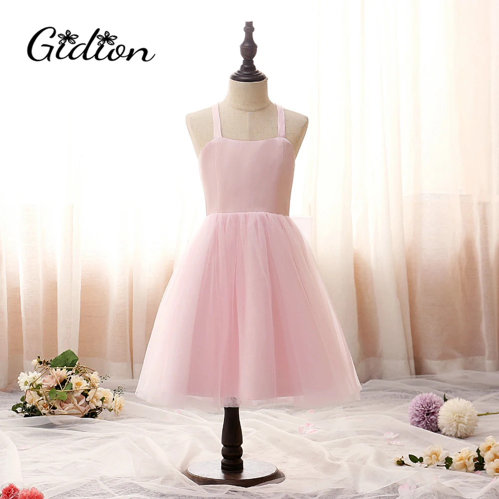 Knee-Length Flower Girl Dress Wedding Pageant Ceremony Birthday Evening Party Ball Celebration Show Banquet Prom  For Children