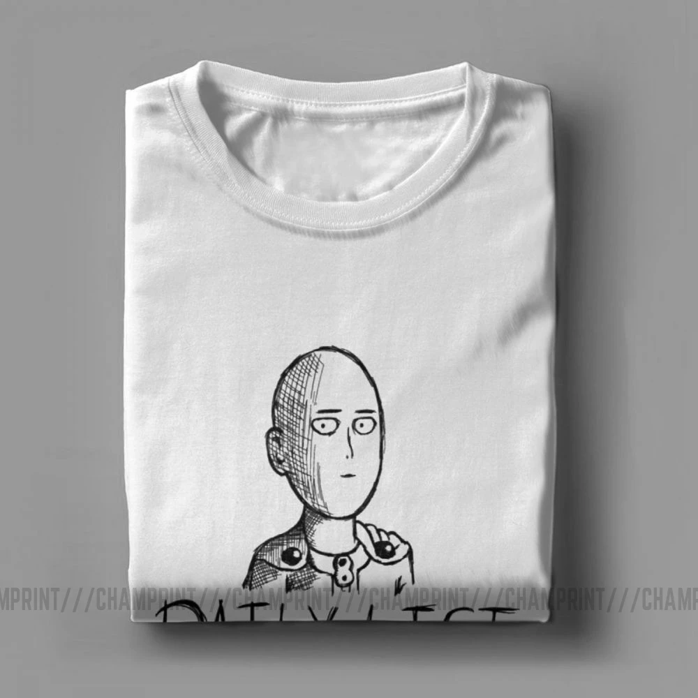 Men\'s One Punch Man Daily List T Shirts Saitama OPM Oppai Anime Manga 100% Cotton Short Sleeve Tees Plus Size T-Shirt