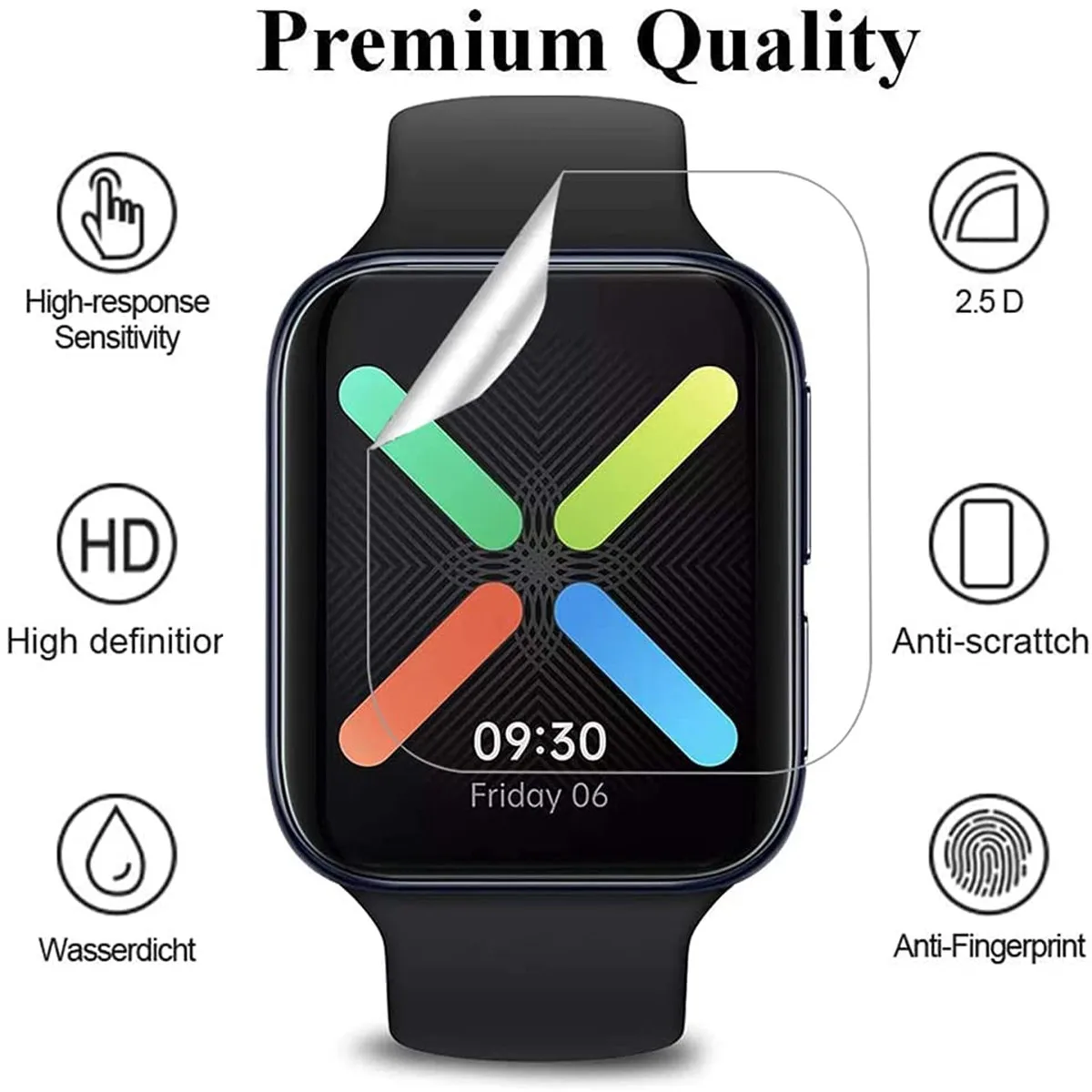 Película protectora de pantalla de cobertura completa para oppo watch 2, 42mm, 46mm, HD, antiarañazos, suave, TPU, película protectora para OPPO Watch 2, 42 y 46 MM