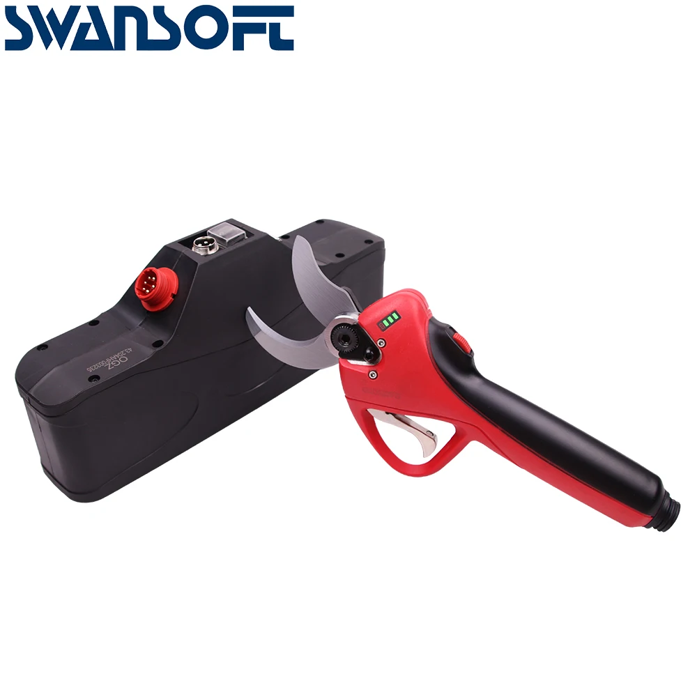 SWANSOFT 43.2V Electric Pruning Shear Diameter 40MM  Progressive Battery Pruning Shear With Finger Protection