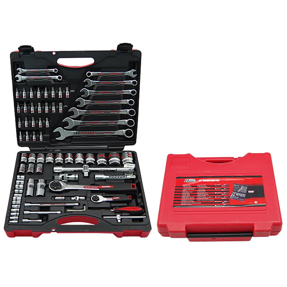 Professional hand tool set industrial Auto repair  tools set 1/4 1/2 socket set Ring/open combination tools ratchet wrenches