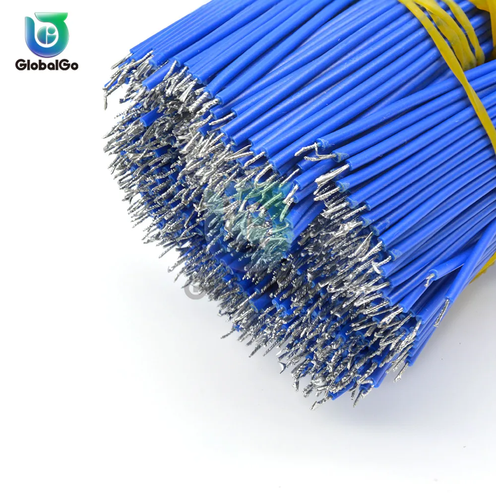 100pcs/Lot 0.14mm Tin Plated Copper Wire Melt Core Solder Soldering Wire UL1007 24AWG PVC Electronic Cable 8 CM