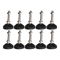 50mm Dia Nylon Base M10 x 50mm Threaded Universal Joint Adjustable Levelling Feet Furniture Glide Pad Every pack 10 or 6or 4Pcs