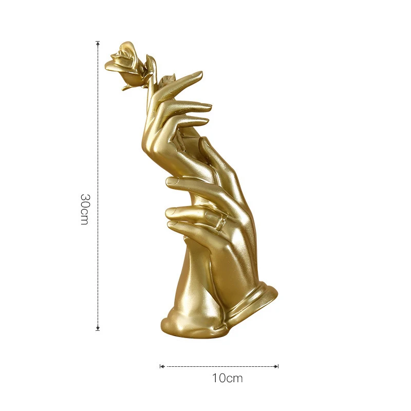 Nordic Luxe Goud Hars Sculptuur Technologie Decoratie Woonkamer Eetkamer Grid Veranda Wijn Tv Kast Decoratie Gift